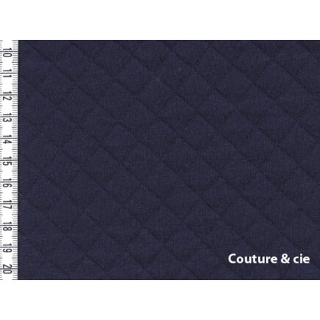 Jersey matelassé France Duval Stalla bleu marine, x10cm dans FRANCE DUVAL STALLA par Couture et Cie