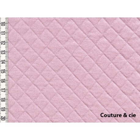 Jersey matelassé rose pâle, x10cm dans FRANCE DUVAL STALLA par Couture et Cie