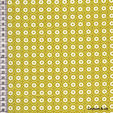 Tissu Esterelle moutarde x10cm dans LINNAMORATA par Couture et Cie
