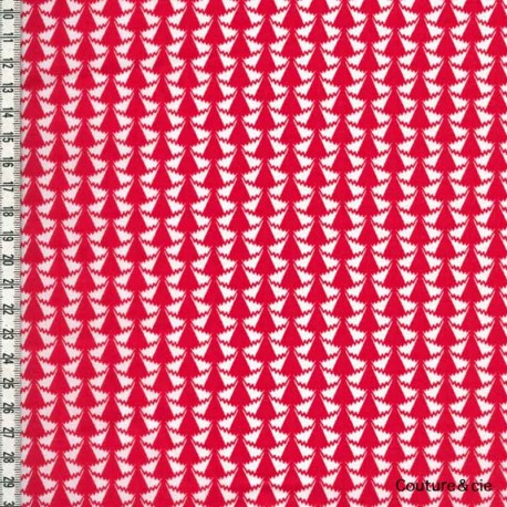 Tissu Liberty Jonathan rouge, x10cm dans Batistes Tana Lawn par Couture et Cie