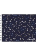 Tissu Libellules Navy blue dans Motifs traditionnels par Couture et Cie