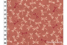 Tissu Libellules rose dans TISSUS JAPONAIS par Couture et Cie