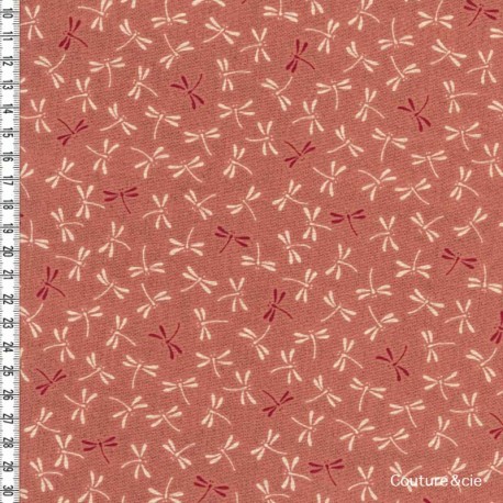 Tissu Libellules rose dans TISSUS JAPONAIS par Couture et Cie