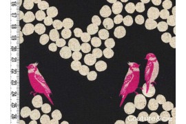 Tissu Echino Parakeet noir dans Echino par Couture et Cie