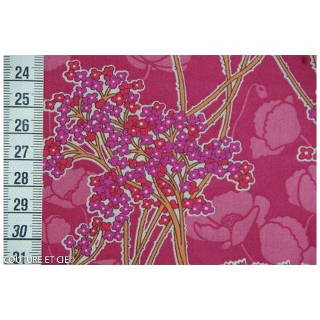 Tissu Liberty Hazel rose, coupon 55x135cm dans Tissus LIBERTY OF LONDON par Couture et Cie
