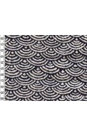 Tissu Seikaiha indigo, coupon 97*110cm dans Motifs traditionnels par Couture et Cie