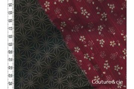 Tissu double face Sakura/Asanoha dans Motifs traditionnels par Couture et Cie