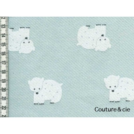 Tissu sweat ours bleu dans Sweat par Couture et Cie