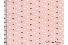 Tissu Heart Sprinkles rose dans MICHAEL MILLER par Couture et Cie