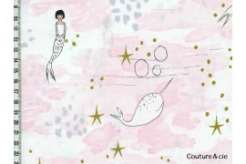 Tissu Mermaid Magic rose dans MICHAEL MILLER par Couture et Cie
