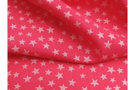 Batiste rose fushia étoiles nacrées dans Tissus Etoiles par Couture et Cie