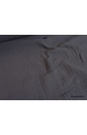 Double gaze gaufrée gris carbone, x10cm dans Double gaze par Couture et Cie