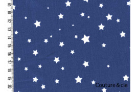 Tissu enduit poussières d'étoiles bleu jean dans Enduits par Couture et Cie