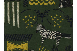 Tissu canvas Echino Habitat kaki x10cm dans TISSUS JAPONAIS par Couture et Cie