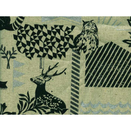 Tissu canvas Echino Habitat écru x10cm dans TISSUS JAPONAIS par Couture et Cie
