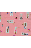 Tissu Rifle Paper Amalfi Corail Sun Girls x10cm dans COTTON + STEEL par Couture et Cie