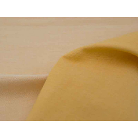 Tissu Chambray en coton bio jaune safran, coupon 40x150cm dans TISSUS BIOLOGIQUES par Couture et Cie