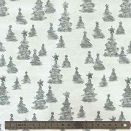 Tissu blanc Christmas Wonders x10cm dans Tissus Noël par Couture et Cie