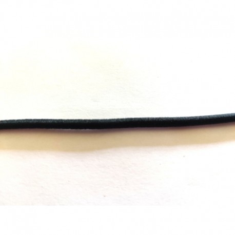 Elastique noir 3mm rond, x10cm