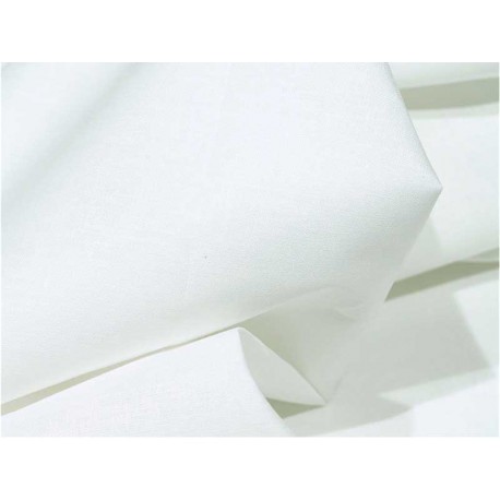 Popeline de coton Bio blanc, x10cm dans Accueil par Couture et Cie
