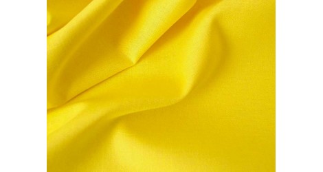 Popeline coton jaune d'or, x10cm