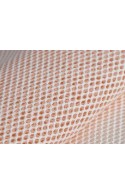 Tissu Filet coton bio rose coquillage, x10cm