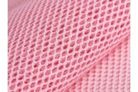 Tissu Filet coton bio rose bonbon, x10cm