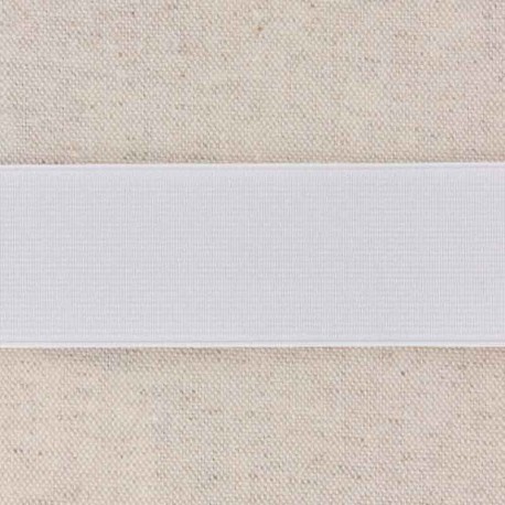 Elastique cotelé 35mm blanc, x10cm dans Mercerie par Couture et Cie