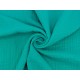 Tissu Double gaze gaufrée vert émeraude, x10cm dans Double gaze par Couture et Cie