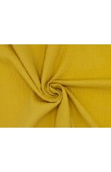 Double gaze gaufrée jaune moutarde, x10cm dans Double gaze par Couture et Cie