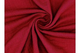 Tissu double gaze coton rouge grenat, x10cm dans Double gaze par Couture et Cie