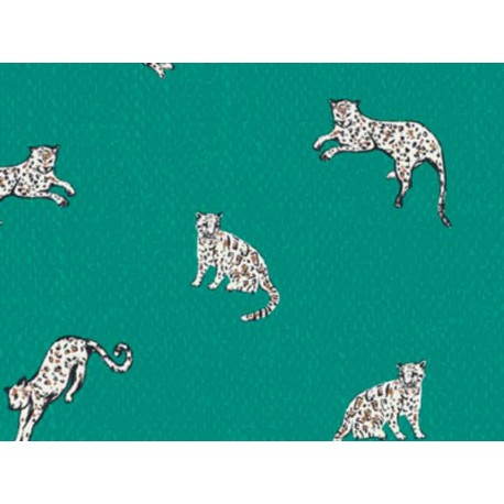 Jersey Art Gallery FAbrics Boscage panthere, X10cm