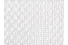 Tissu voile de coton broderie anglaise feuilles, x10cm dans Tissus par Couture et Cie