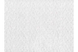 Tissu voile de coton broderie anglaise étoiles, x10cm dans Tissus par Couture et Cie