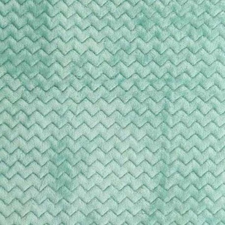 Tissu Minky Wave vert menthe, x10cm dans Teddydou / Minky par Couture et Cie