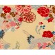 Tissu Japonais Kokka Japanese Modern grue écru, x10cm dans TISSUS JAPONAIS par Couture et Cie