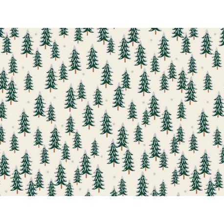 Tissu Rifle Paper Holiday Classics motif Sapins, x10cm dans Rifle Paper Co par Couture et Cie