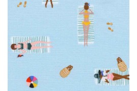 Tissu Amalfi Sun Girls sky, x10cm dans Rifle Paper Co par Couture et Cie