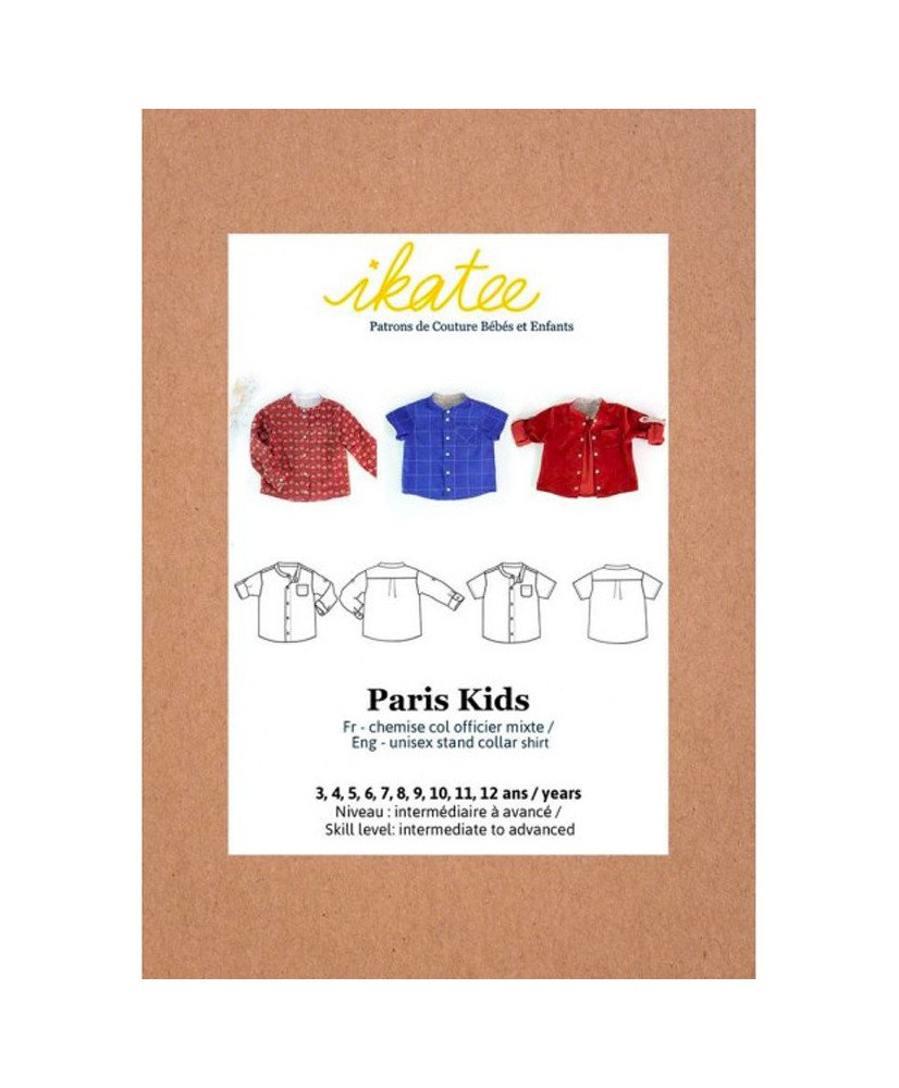 Patron couture Ikatee Paris kids chemise dans Accueil par Couture et Cie