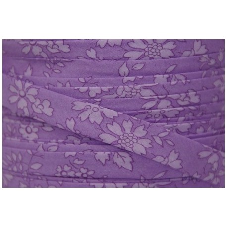 Biais Liberty Capel violet ton sur ton, x10cm dans BIAIS par Couture et Cie