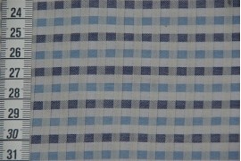 Tissu P'tits carreaux bleus dans TISSUS BIOLOGIQUES par Couture et Cie