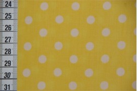 Tissu gros pois jaune Soleil, x10cm dans Tissus Pois par Couture et Cie