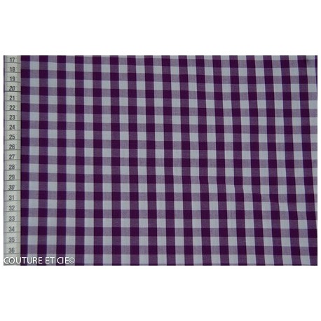Vichy grands carreaux violet dans Tissus Carreaux par Couture et Cie