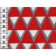 Tissu Kokka Stamped triangles rouges, x10cm dans TISSUS JAPONAIS par Couture et Cie