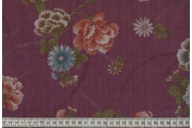Tissu Japonais pivoine mauve dans Motifs traditionnels par Couture et Cie