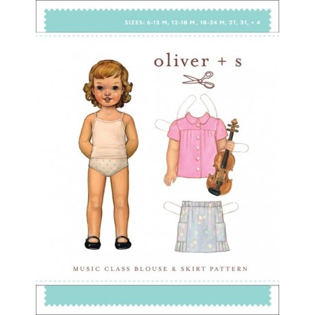 Music Class Blouse & Skirt pattern dans Oliver S par Couture et Cie
