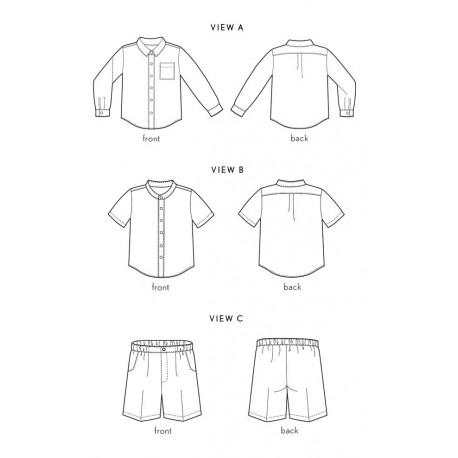 Sketchbook Shirt & Shorts pattern dans Oliver S par Couture et Cie